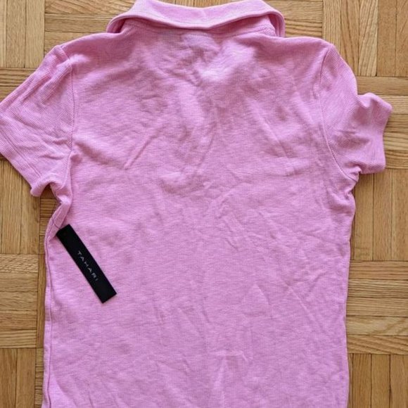pink polo shirt Tahari size small - Picture 3 of 3